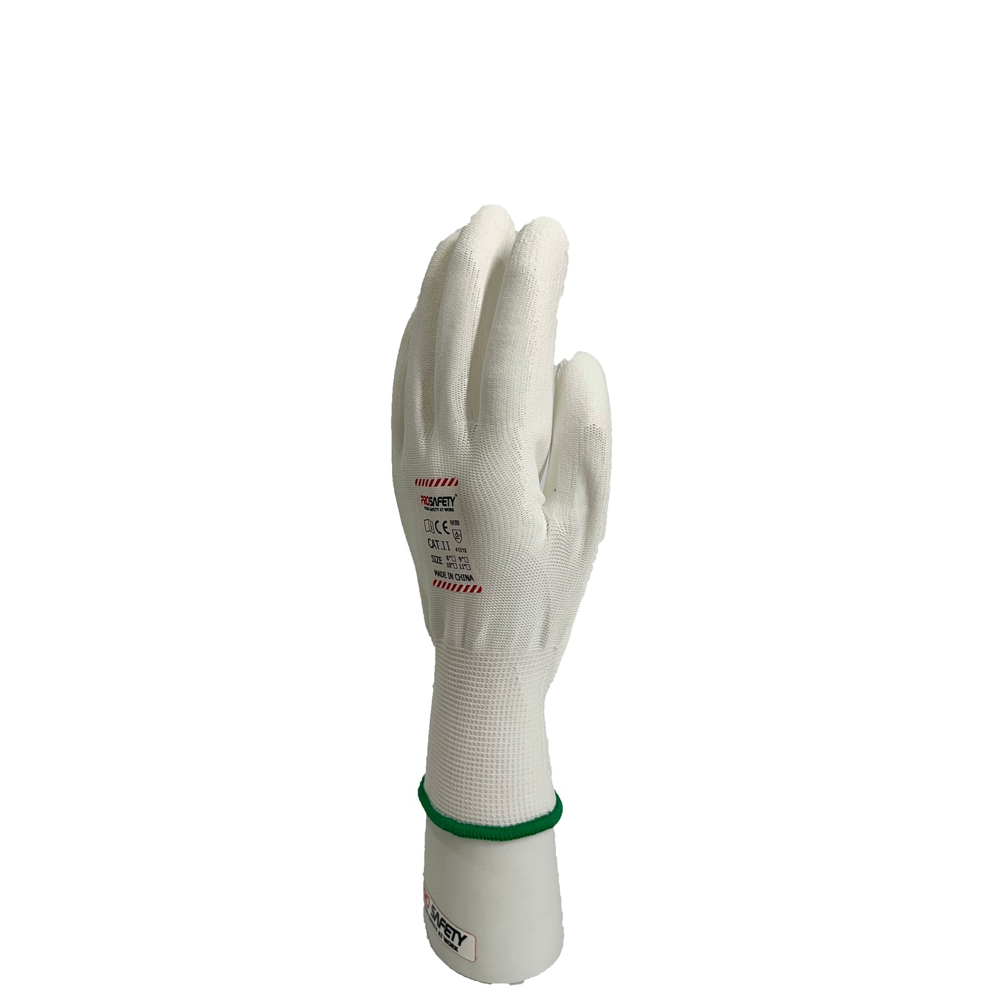 13 needle white polyester palm immersed white PU