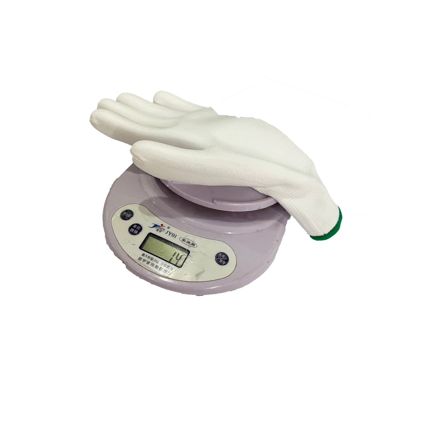13 needle white polyester palm immersed white PU