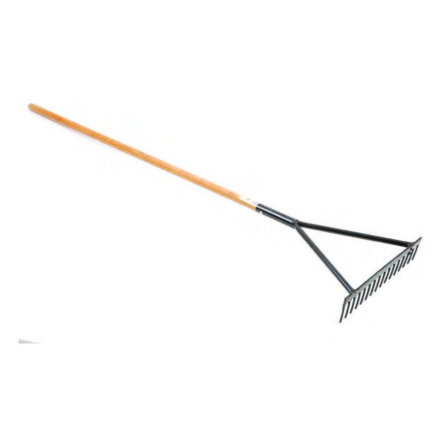 PRO-GA-RAK 00055 Road Rake - Heavy Duty - Road rake 16 tooth - Wood handle